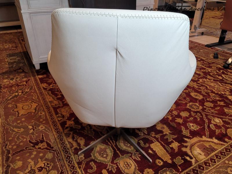 (OFF) ART DECO MODERNISM TAKES ON A NEW LOOK WITH THE BRUCE LOUNGE CHAIR IN WHITE. INCORPORATING