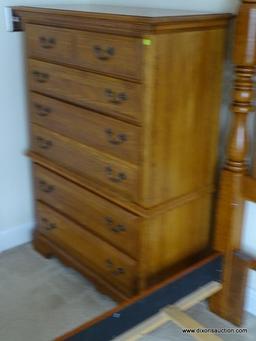 (MBED) ATHENS FURNITURE 5 DRAWER CHEST, EXCELLENT CONDITION- 38 IN X 13 IN X 53 IN, (MATCHES 14, 16