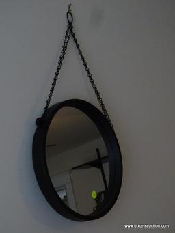 (BED1) HANGING MIRROR- 13 IN DIA., ITEM IS SOLD AS IS, WHERE IS, WITH NO GUARANTEE OR WARRANTY. NO