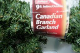 (12L) LARGE CONTAINER OF FAUX PINE HOLIDAY CHRISTMAS GARLAND. HUNDREDS OF FEET