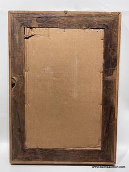 (1A) ADMINISTRATOR'S SALE BILL IN RUSTIC BARN WOOD FRAME MARCH 1924, F.J. CRANER - SALE BILL