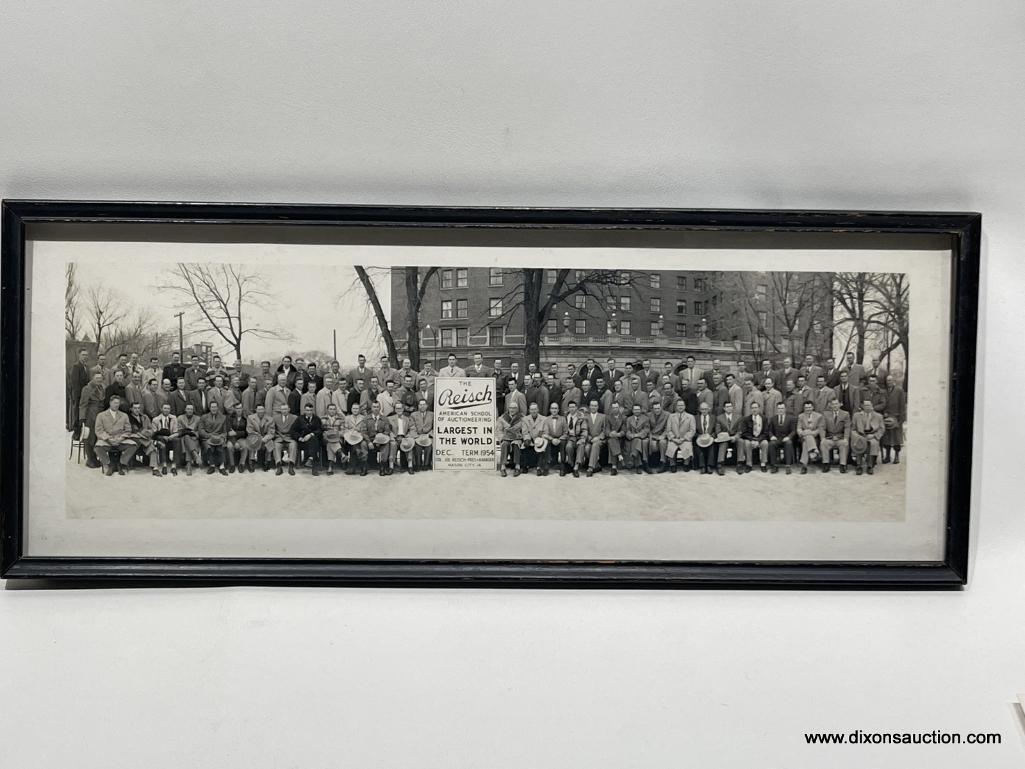 (1A) THE REISCH AMERICAN SCHOOL OF AUCTIONEERING, LARGEST IN THE WORLD, DEC. TERM 1954 FRAMED