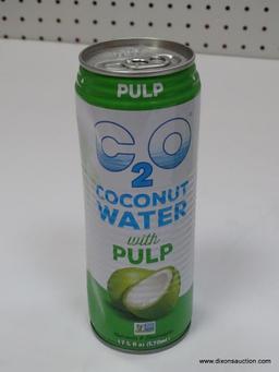 (BAY1 ENTP1) C2O PURE COCONUT WATER WITH PULP. IS PLANT BASED WITH NON-GMO, NO ADDED SUGAR, AND