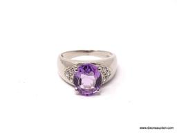 . 925 AAA TOP QUALITY OVER FOUR CARROTS NOT ENHANCED OVER BRAZILIAN AMETHYST COLOR CHANGE PURPLEISH
