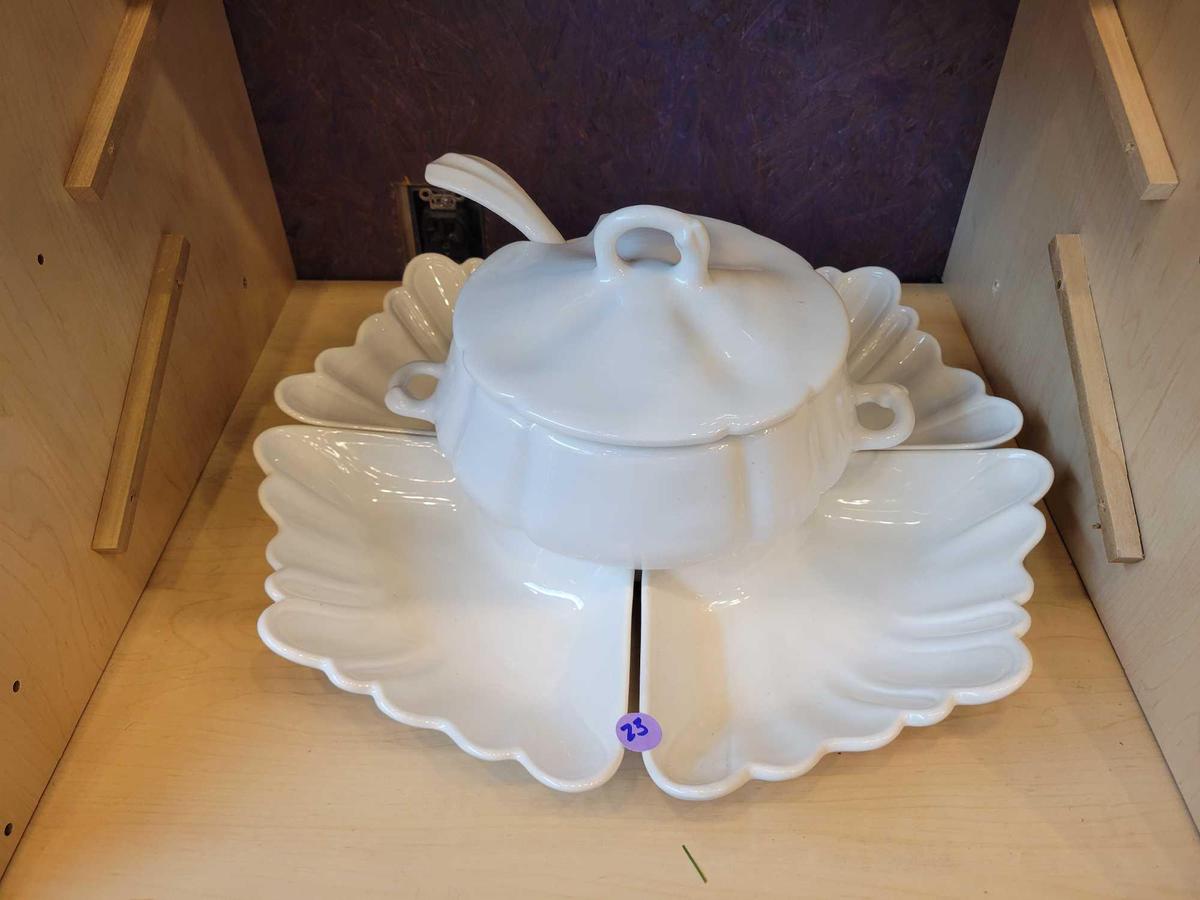 VINTAGE 1960'S CALIF HI POTTERY SOUP TUREEN