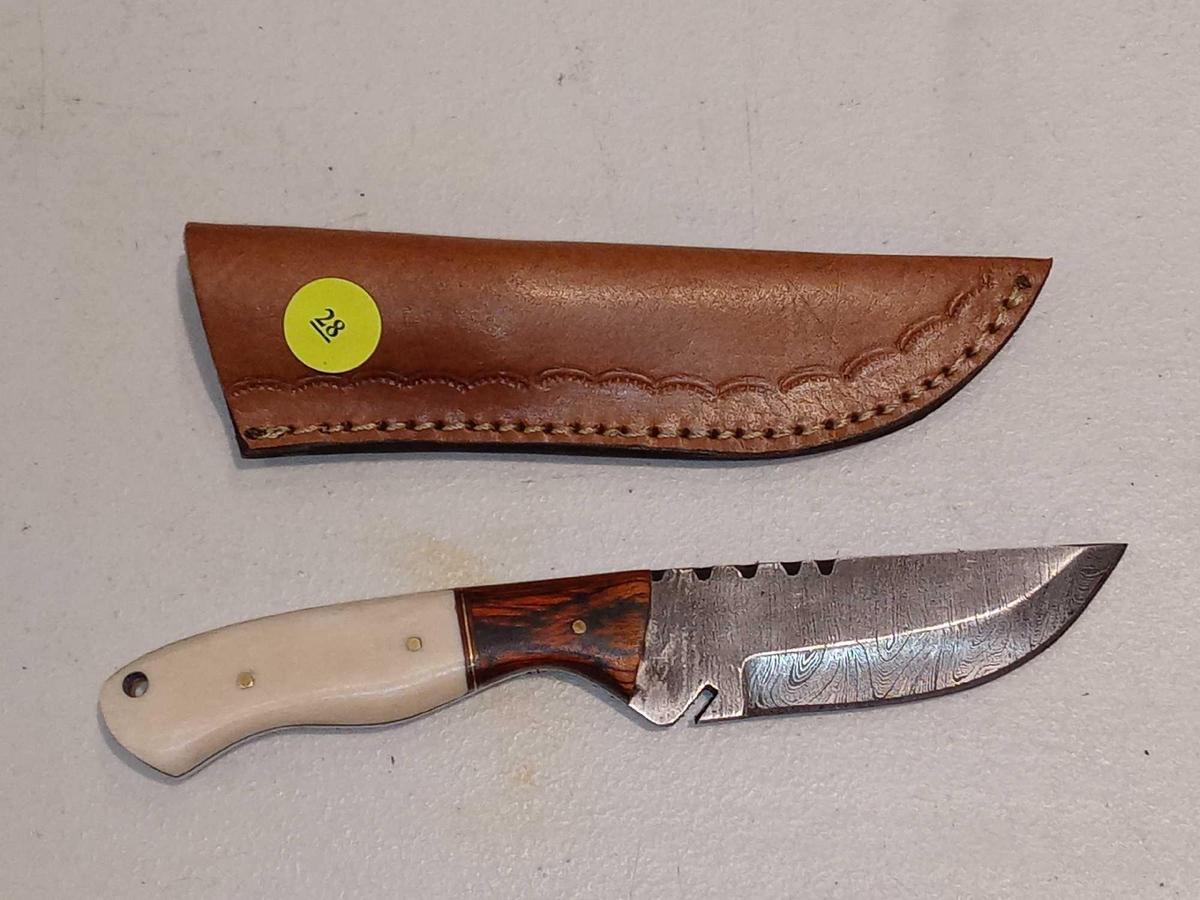 BLADE STYLE : STRAIGHT BACK; HANDLE : WOOD, HORN, RESIN, OR BONE, CUSTOM FIT TO EACH KNIFE; LENGTH