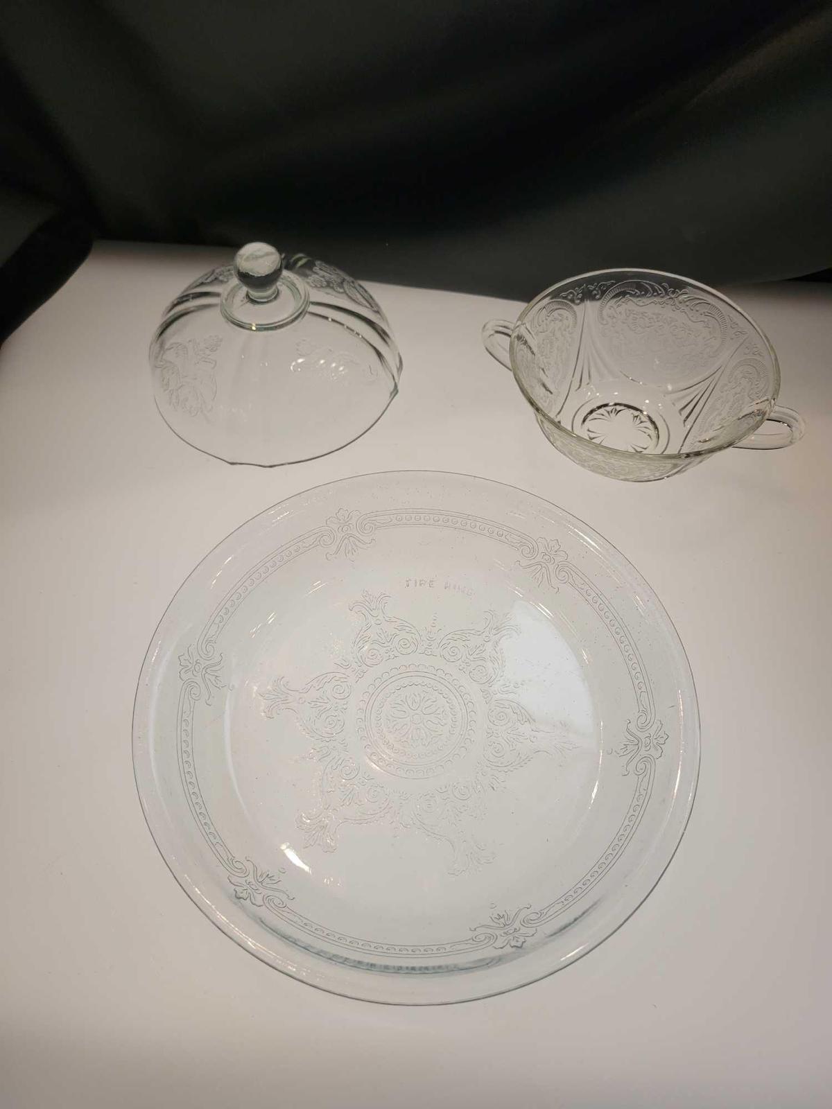 CLEAR DEPRESSION GLASS LOT