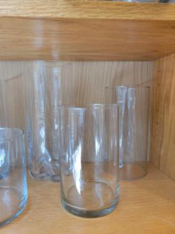 GLASS CYLINDER VASE LOT