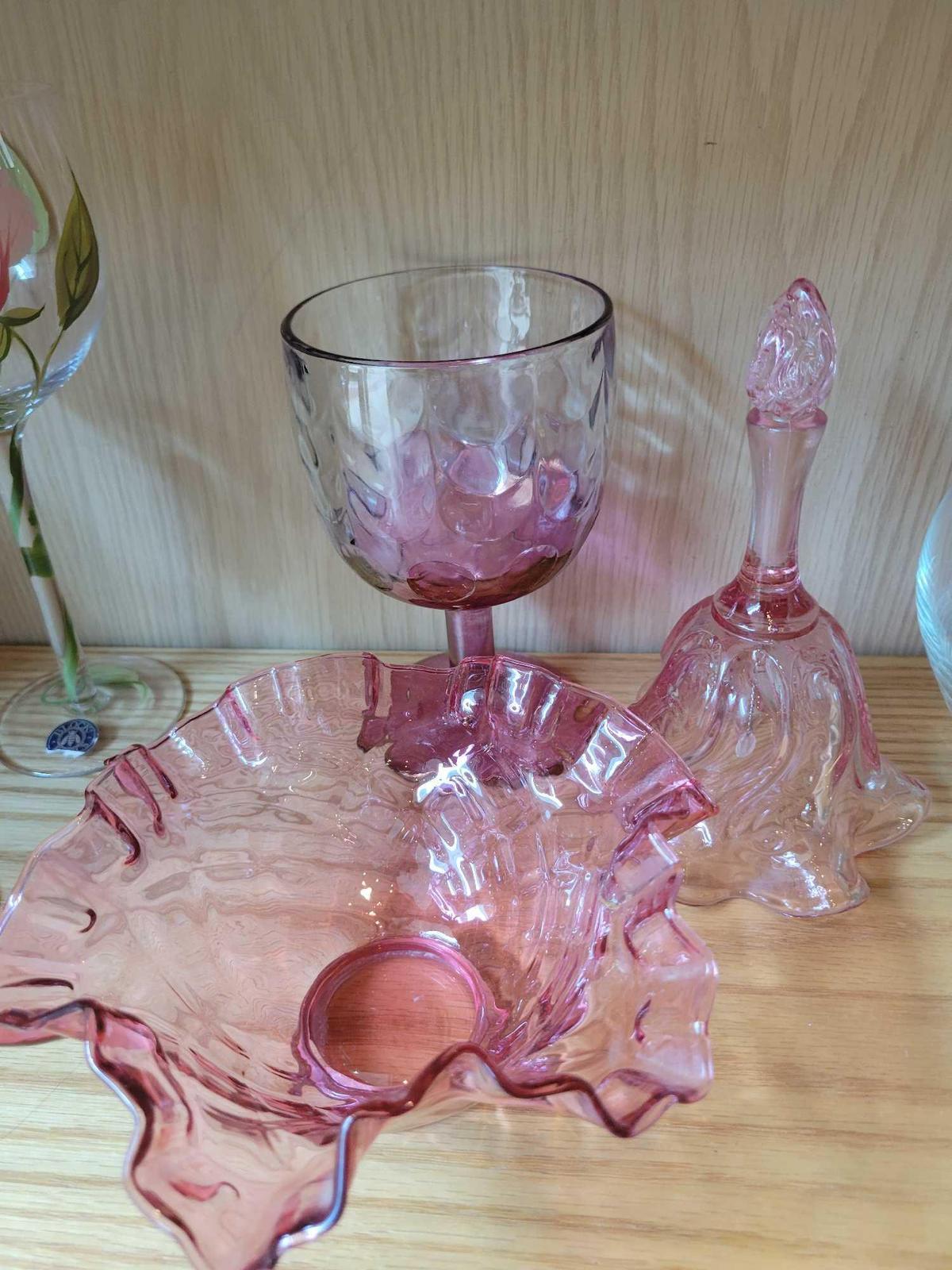 PINK GLASS LOT