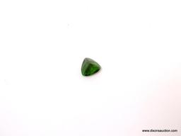 TRILLION SHAPE CHROME DIOPSIDE GEMSTONE, APPROX. 1.35 CARATS. MEASURES 8MM X 8MM.