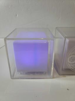 SET OF (2) DOCTOR WHO TIME LORD PSYCHIC CONTAINER WITH MOTION ACTIVATED COLOR CHANGING LIGHTS. EACH