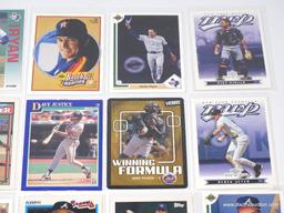 21 Cards - Nolan Ryan (9) Dave Justice (7) Derick Jeter (1) Mike Piazza (4) .