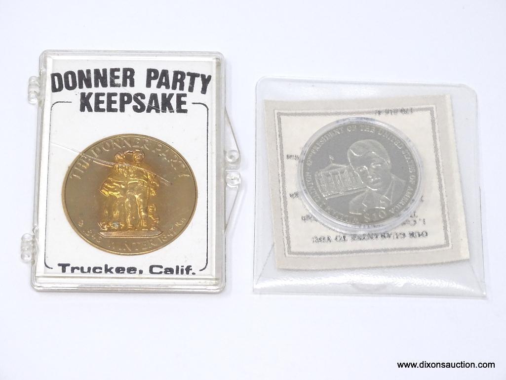 DONNER PARTY KEEPSAKE, 2002 LIBERIA $10 OF BILL CLINTON