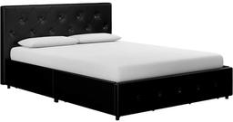 ATWATER LIVING DANA FAUX LEATHER UPHOLSTERED BED WITH STORAGE, BOX 2 OF 2, 4292149B. RETAILS FOR