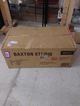 Baxton Studio 2 Piece Bloom Scandinavian Style Faux Leather Upholstered Walnut Barstool Set, 30"