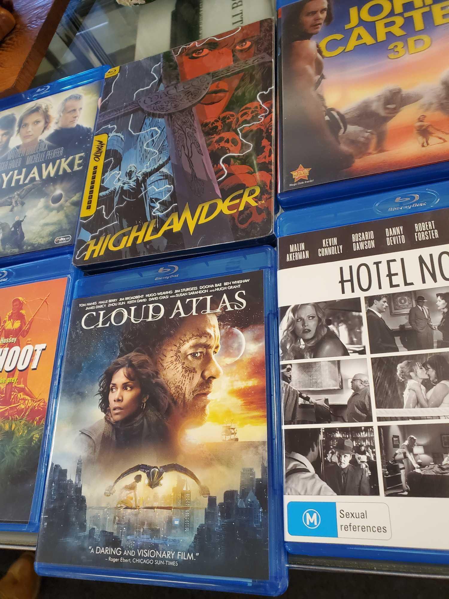 LOT OF 10 BLUERAY MOVIES, TURKEY SHOOT, CLOUD ATLAS, EX MACHINA, HANNIE CAULDER, GATTACA. THE