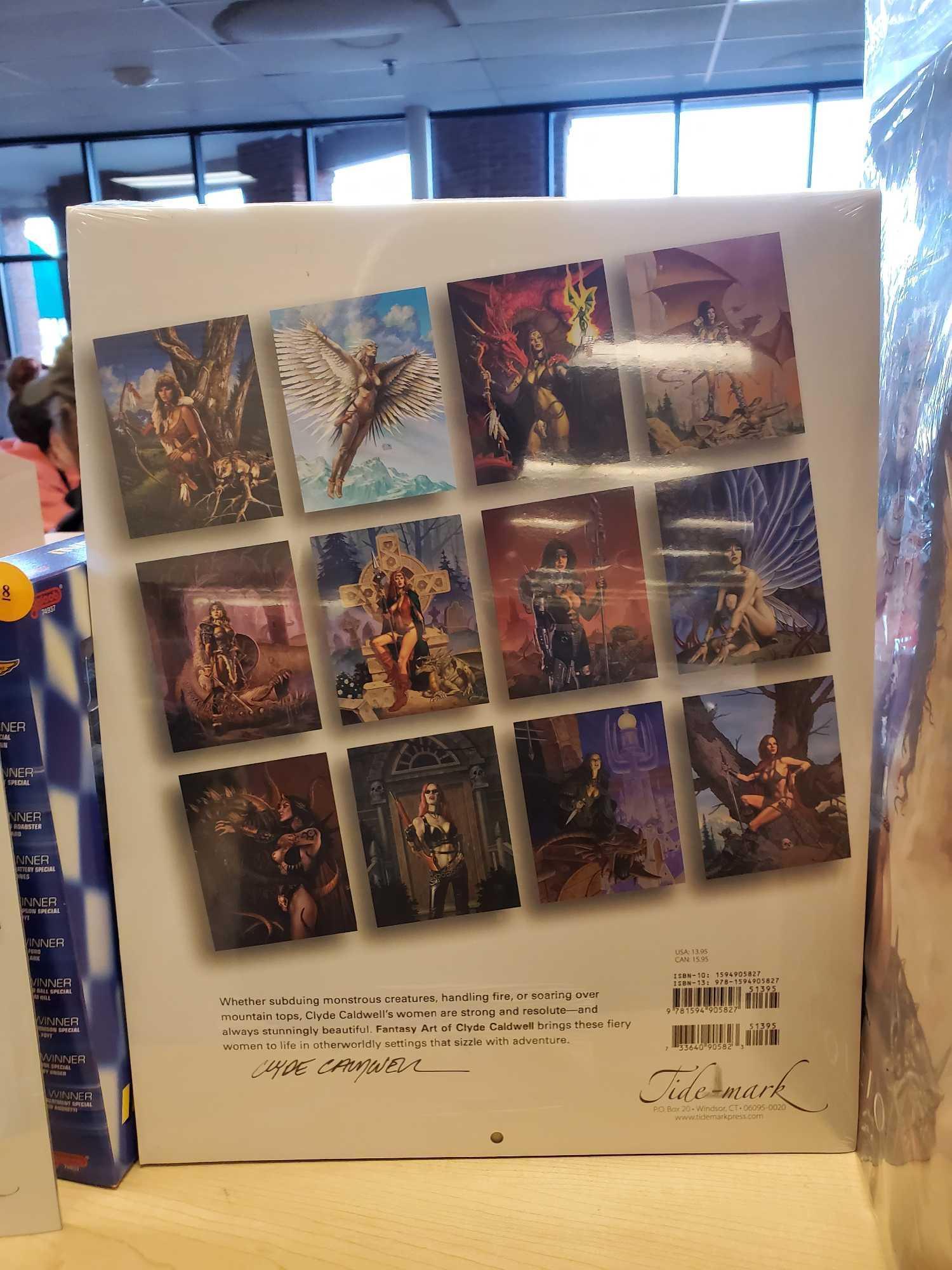 LOT OF 2 SEALED CALENDARS, FANTASY ART OF CLYDE CALDWELL 2010 AND 2011, PLEASE SEE THE PICTURES FOR