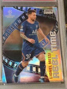 EMC GRADING 2022 TOPPS LIONEL MESSI REEL TIME RT-LM GEM MINT 10, PLEASE SEE THE PICTURES FOR MORE