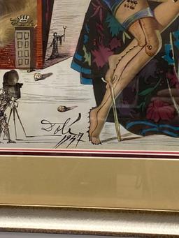 FRAMED HOLLYWOOD GICLEE BY SALVADOR DALI MEASURES 22 in x 27 1/2 in.