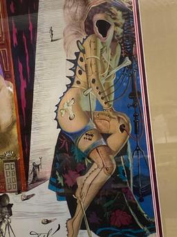 FRAMED HOLLYWOOD GICLEE BY SALVADOR DALI MEASURES 22 in x 27 1/2 in.