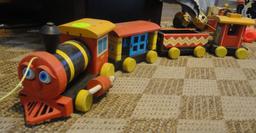 FISHER-PRICE HUFFY PUFFY WOODEN TRAIN ALL ITEMS ARE SOLD AS IS, WHERE IS, WITH NO GUARANTEE OR