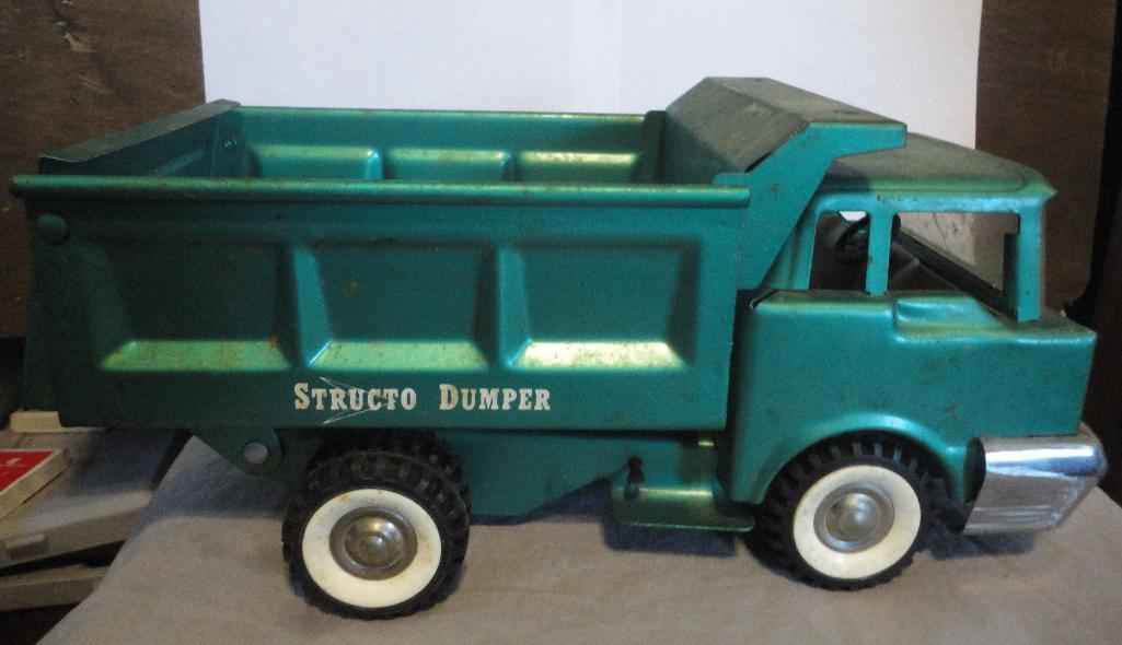 STRUCTO DUMPER USA GREEN TRUCK ALL ITEMS ARE SOLD AS IS, WHERE IS, WITH NO GUARANTEE OR WARRANTY. NO