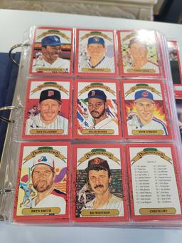 BLUE BINDER FILLED WITH ASSORTED BASEBALL CARDS. INCLUDES PLAYERS SUCH AS: TOMMY HERR, BRYN SMITH,