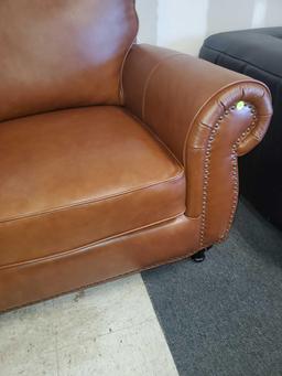 ABBYSON HOBSON LEATHER SOFA SKU: TZ-12333-CAM-3 SALE PRICE$2,299.00 OVERALL DIMENSIONS 37 W X 85 D X