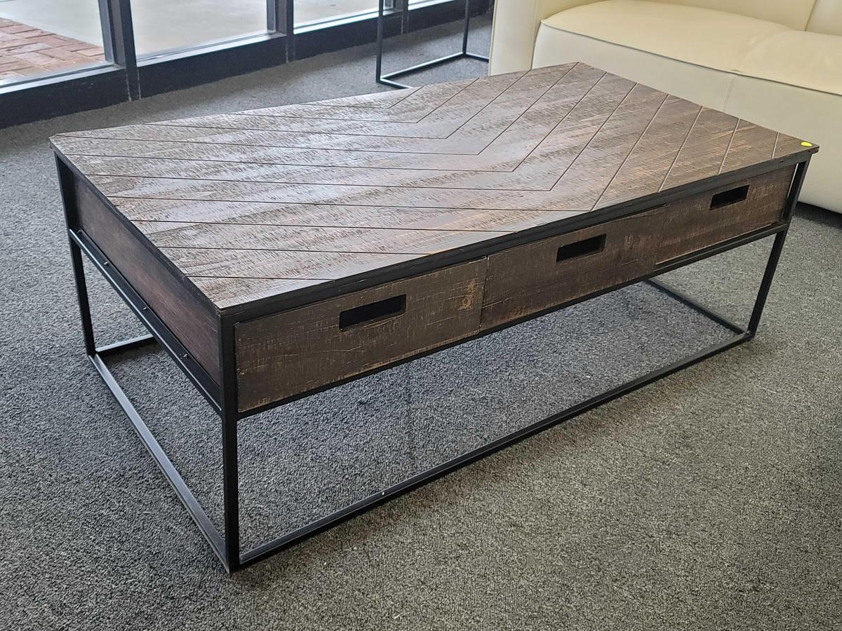 Tustin Wood Coffee Table, Dark Brown, SKU: MD-V204014-COF SALE PRICE$399.00 OVERALL DIMENSIONS 50 W