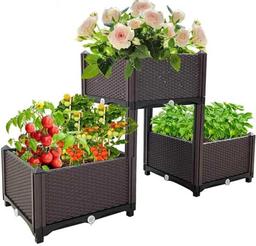 TDDSS Planter Boxes Raised Garden Bed with Legs Elevated Garden Boxes Planters for Outdoor Plants