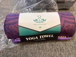Lot of Two Heathyoga Non Slip Hot Yoga Towel, 100% Microfiber Non Slip Yoga Mat Towel for Hot Yoga,