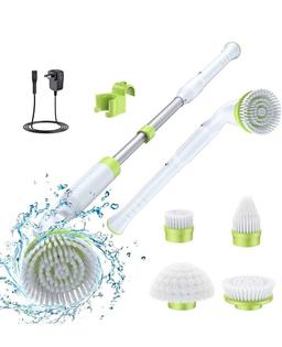 Electric Spin Scrubber Metmoon Shower Cleaning Brush, Power Scrubber for Cleaning Bathroom Bathtub