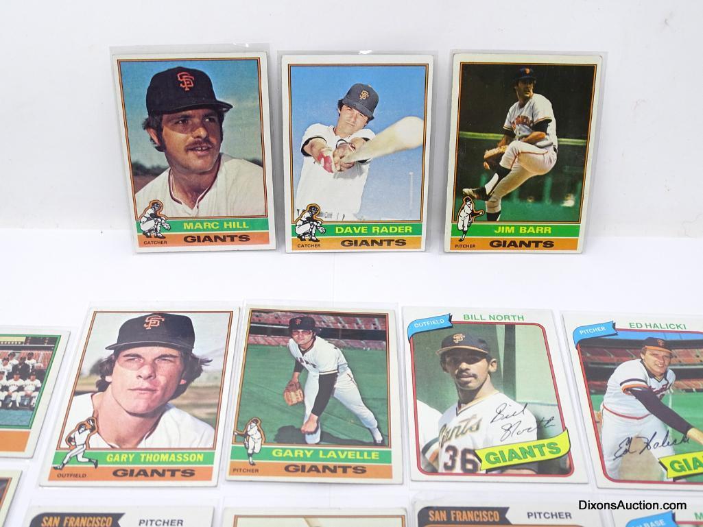 1970's Vintage Cards - 31 Cards - San Francisco Giants