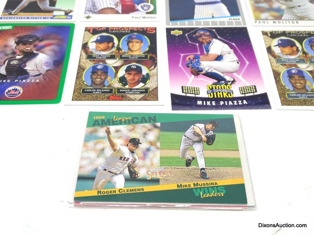 29 Cards - Roger Clemens (11) Mike Piazza (6) Keith Hernandez (2) Paul Molitor (10)