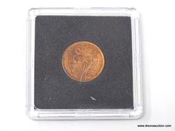 1958-D LINCOLN WHEAT PENNY - GEM BU.