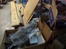 (WS) LOT OF ASSORTED ITEMS TO INCLUDE: CAR COVER, A DRAIN BASIN, EUROCARDAN CAR PARTS, AN ORANGE