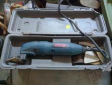 (WS) RYOBI DS2000 CORDED DETAIL SANDER WITH HARD STORAGE CASE. USED CONDITION.