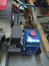 (WS) power horse 414cc gas pressure washer. Blue in color comes with hose.