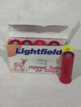 BOX OF LIGHTFIELD HYBRED SABOT EXP SLUGS 12 GAUGE - 5 IN THE BOX. 2-3/4", 1-1/4 OZ. SLUGS.