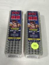 (2) BOXES OF CCI SPECIAL EDITION .22 CAL. PLINKSTER "STRANGERS" .22 LR COPPER-PLATED HOLLOW POINT 32