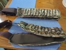 LOT of (2) Allen camo shotgun shells belts. Each belt holds 25 shells. Both belts are filled with