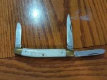 VALOR HI-STAINLESS STEEL U.S. CIVIL WAR COMMEMORATIVE 3-BLADE POCKET KNIFE WITH MOTHER OF PEARL.