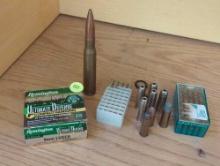 (WS) LOT OF MISC. AMMO TO INCLUDE REMINGTON ULTIMATE DEFENSE 9MM LUGER 20 ROUND BOX, .22 ROUNDS, .50