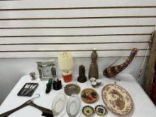 MISCELLANEOUS HOUSEWARE- CLOCK, DECORATIVE PLATE, AND MORE- 15 ITEMS