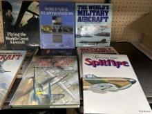 MILITARY BOOKS- JETFIGHTER, AIRCRAFTS, SPITFIRE, MHQ- 11 BOOKS