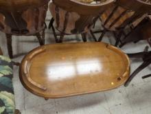 Oval Coffee Table with Lips on each side Dimensions - 17" H x 43" W x 20..." D