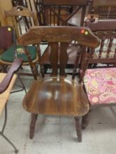 Lot of 4 Chairs - Dark Brown Colored Wooden Dining Room Chairs Dimensions - 32" H x 18" W x 16..." D