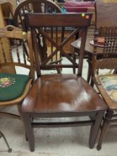 Dining Chair Modern Back Cross and Shaker Feet Dimensions - 37" H x 21" W x 18" D