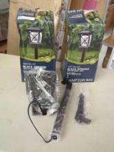 Lot of (2) Hampton Bay Black Springs Low Voltage Black LED Path Lights. They come in damaged boxes,