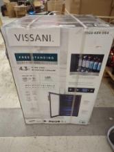 VISSANI 4.3 CU FT WINE AND BEVERAGE COOLER IN STAINLESS STEEL APPEARS TO BE NEW RETAIL PRICE VALUE
